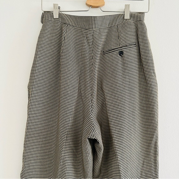 Vintage Lauren Ralph Lauren High Waisted Houndtooth Trousers Pants Sz 10 - Picture 4 of 7